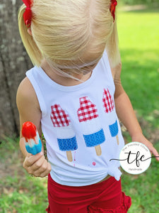 {Bomb Pop} applique tee