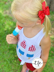 {Bomb Pop} applique tee