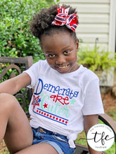 Load image into Gallery viewer, {Democrats Are Cuter} youth embroidery tee