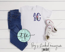 Load image into Gallery viewer, {Patriotic Monogram} Youth sublimation tees