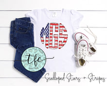 Load image into Gallery viewer, {Patriotic Monogram} Youth sublimation tees