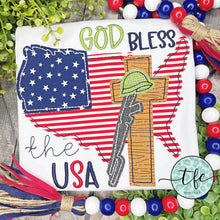 Load image into Gallery viewer, {God Bless The USA} applique tee