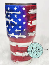 Load image into Gallery viewer, {Distressed American Flag} tumbler