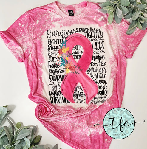 {Breast Cancer Awareness} distressed tee