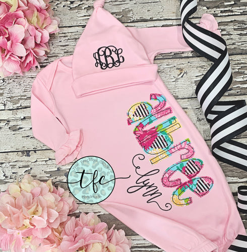 {Sugar Cakes} baby name gown