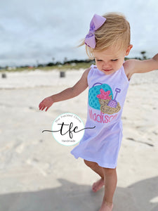 {Sand Bucket} girl's applique tee