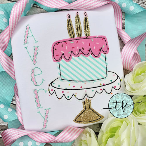 {Cake +Stand} applique tee