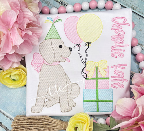 {Birthday Pup} embroidery tee