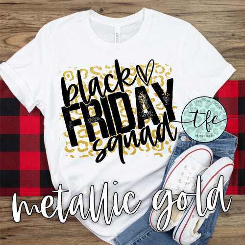 {Black Friday Squad} metallic leopard tee