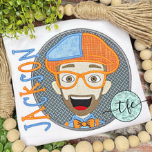 Load image into Gallery viewer, {Blippi Birthday} applique tee