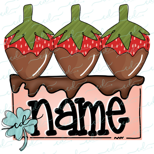{Chocolate Covered Strawberry Trio} SUBLIMATION Tee