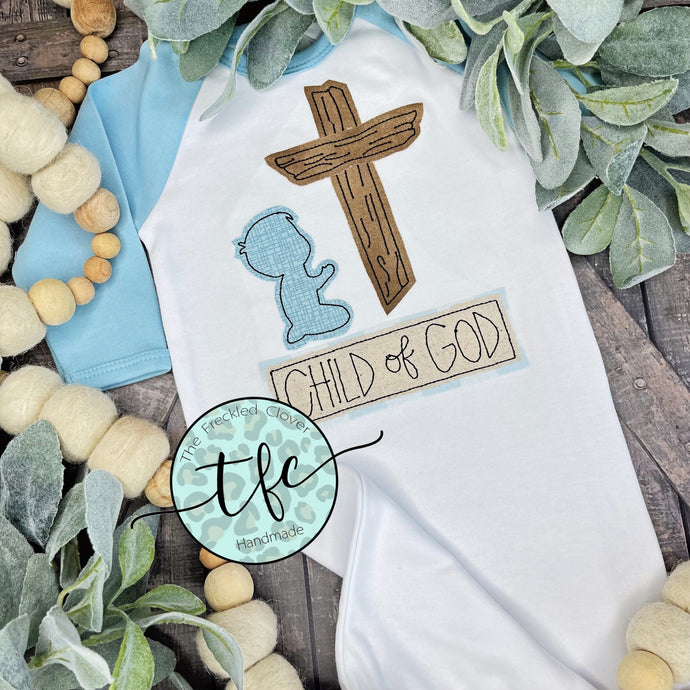 {Child Of God} Boy's applique tee