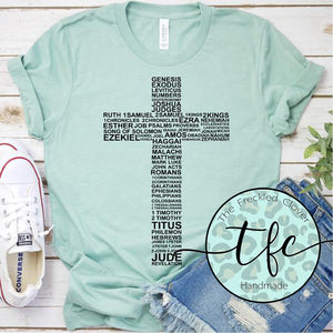 {Bible Chapters- Cross Word Art} screen print tee