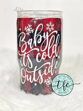 Load image into Gallery viewer, {Baby it&#39;s cold outside} buffalo plaid tumbler