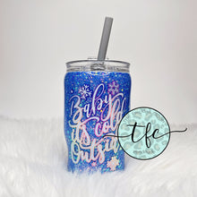Load image into Gallery viewer, {Baby It&#39;s Cold Outside} Winter blue tumbler