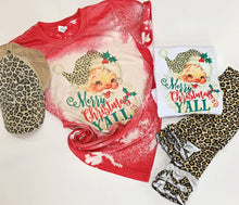 Load image into Gallery viewer, {Leopard Santa, Y&#39;all} youth tee