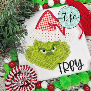 {Grinch- unisex} applique tee