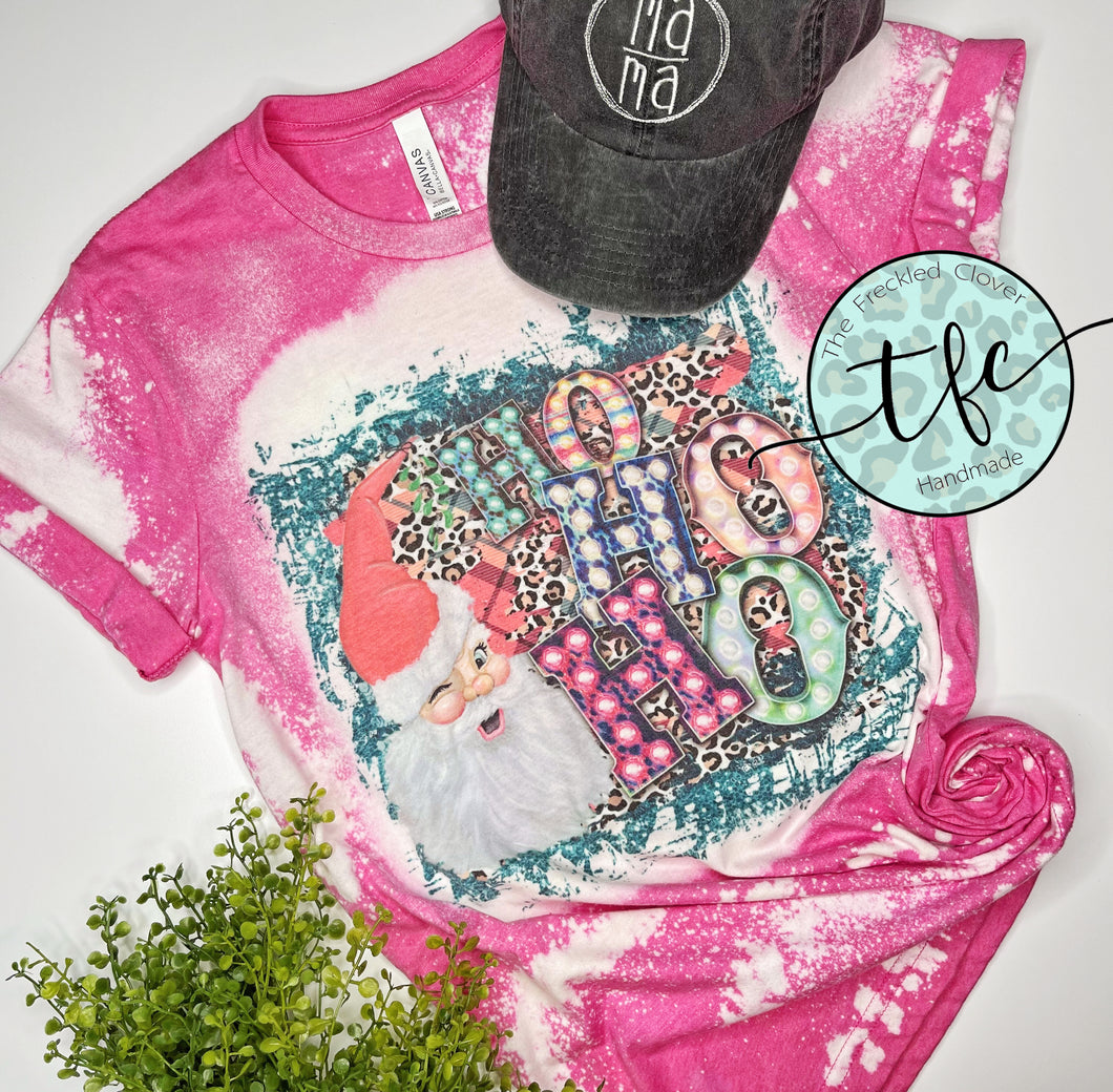 {HO HO HO Santa} distressed tee