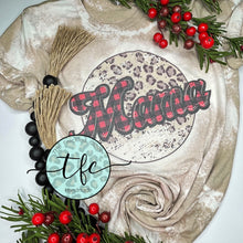 Load image into Gallery viewer, {Christmas Mama- leopard and plaid} distressed tee