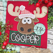 Load image into Gallery viewer, {Christmas Moose} applique tee
