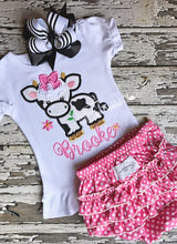 Load image into Gallery viewer, {Sweet Little Cow} Applique Tee