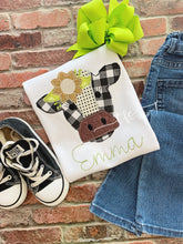 Load image into Gallery viewer, {Simple Farmhouse Cow} applique tee