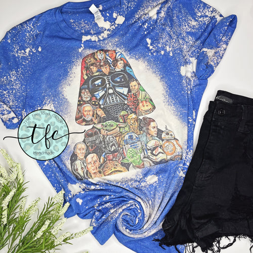 {Darth Vader + Characters} distressed adult tee