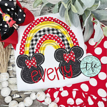 Load image into Gallery viewer, {Minnie Mouse Rainbow} applique tee *color options