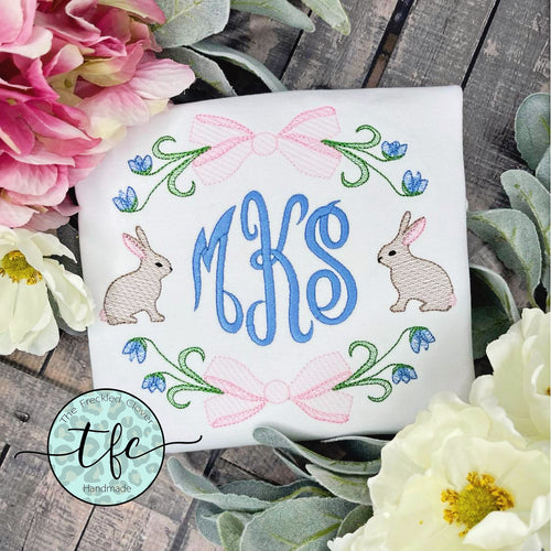 {Sweet Easter Monogram} embroidery tee