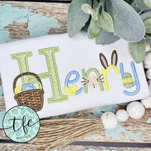 Load image into Gallery viewer, {Boy Spring/Easter Embroidery Name Tee}