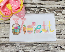 Load image into Gallery viewer, {Girl Spring/Easter Embroidery Name Tee}