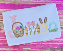 Load image into Gallery viewer, {Girl Spring/Easter Embroidery Name Tee}