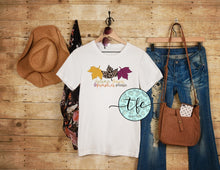 Load image into Gallery viewer, {Autumn Leaves &amp; Pumpkins Please}} screen print tee