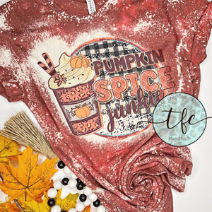 {Pumpkin Spice Junkie} distressed tee