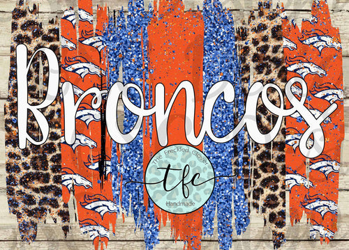 {Broncos Brushstrokes} screen print tee