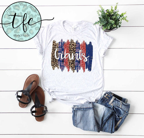 {Giants Brushstrokes} screen print tee