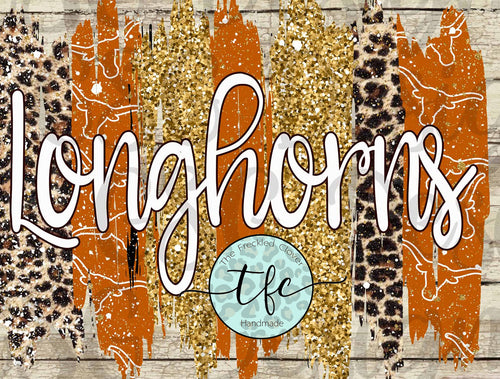 {Longhorns Brushstrokes} football tee