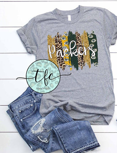 {Packers Brushstrokes} screen print tee