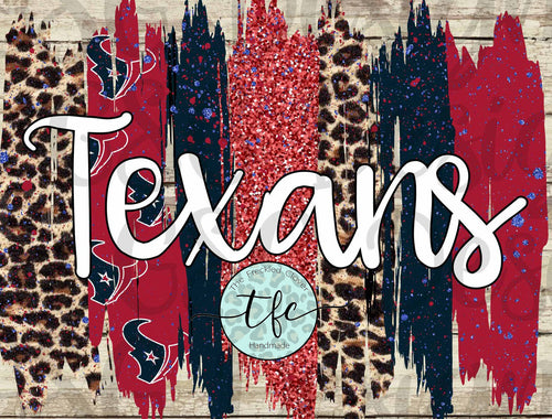 {Texans Brushstroke} screen print tee