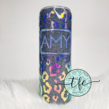 Load image into Gallery viewer, {Leopard + Glitter Mama Gunmetal} Tumbler