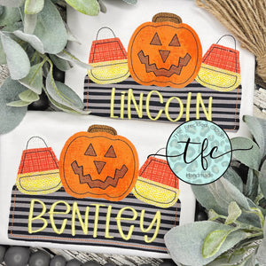 {Halloween Banner}  applique tee