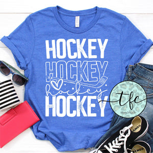 {Hockey} screen print tee