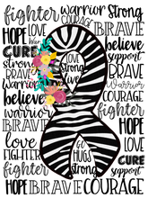 Load image into Gallery viewer, {Zebra Awareness Ribbon}