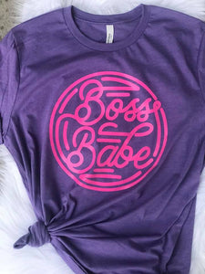 {Boss Babe} pink or black options