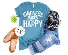 Load image into Gallery viewer, {Kindness Makes Me Happy} screen print tee