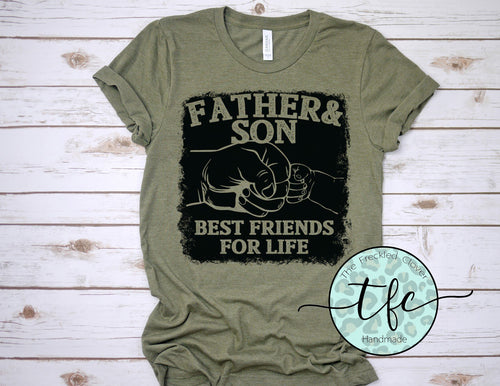 {Father & Son- best friends for life} screen print tee