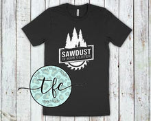 Load image into Gallery viewer, {Sawdust- man glitter} screen print tee