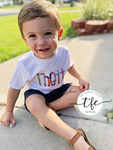 Load image into Gallery viewer, {Skinny Applique Name Tee} boy madras