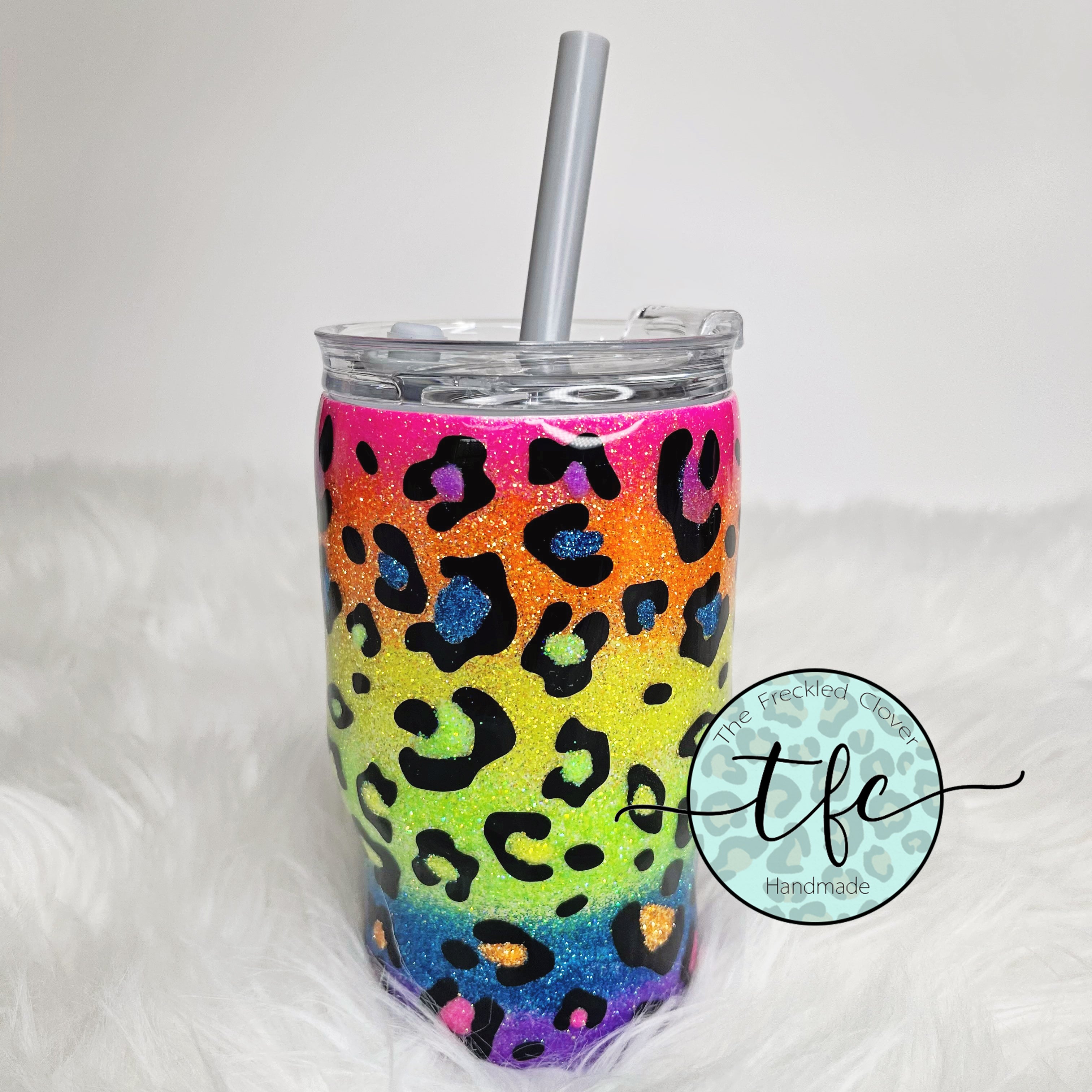 Leopard + Glitter Mama} Tumbler – The Freckled Clover, LLC