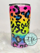 Load image into Gallery viewer, {Rainbow Leopard Glitter} tumbler